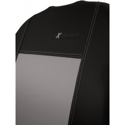 Reducere - Huse pentru OPEL COMBO 1+1 B (1994-2000) Exclusive Leather (piele) gri-negru