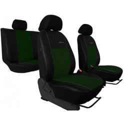 Huse pentru Škoda Karoq style (din 2017) Exclusive Alcantara (Alcantara-piele) verde + buzunare