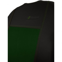 Huse pentru Škoda Karoq style (din 2017) Exclusive Alcantara (Alcantara-piele) verde + buzunare