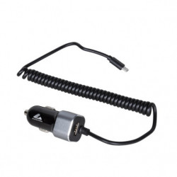 Încărcător micro cablu+usb 12/24V