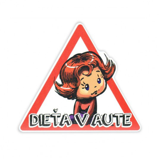 Magnet copil în mașină fată