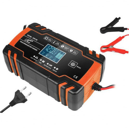 Încărcător inteligent de baterie 12V/8A, 24V/4A