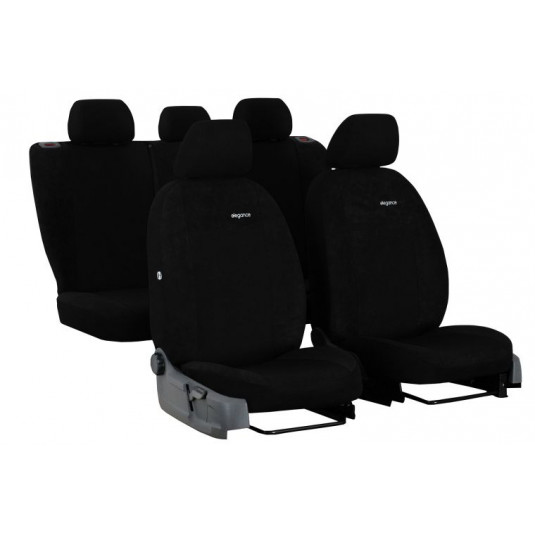 Huse pentru HYUNDAI SANTAFE 5 locuri II (2006-2012) Elegance (velur-velur) negru (echip)