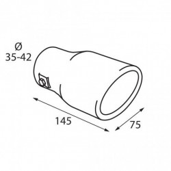 Ieșire tub eșapament (Ø tub eșapament până la 42mm) TS-38