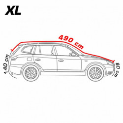 Husă anti-grindină SUV XL 5mm 508 x 193 x 152cm