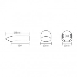 Terminație eșapament (Ø eșapament până la 54mm) neagră