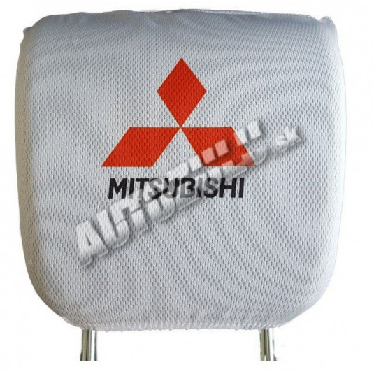 Husa pentru spătarul capului-albă Mitsubishi 2 buc
