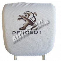 Husă pentru spătarul capului-alb Peugeot 2 buc.