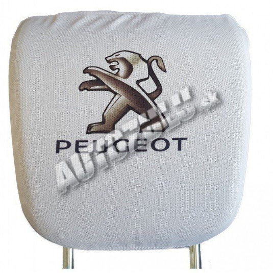 Husă pentru spătarul capului-alb Peugeot 2 buc.