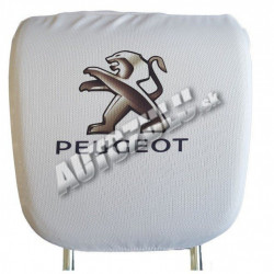 Husă pentru spătarul capului-alb Peugeot 2 buc.