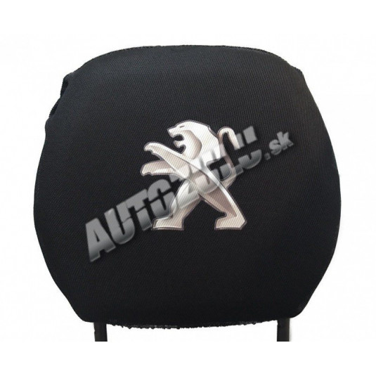 Husă pentru tetiera - neagră Peugeot 2 buc.