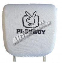 Husă pentru speteru - alb Playboy 2 buc