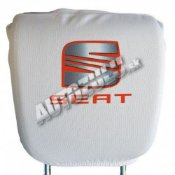 Husă pentru tetiera - albă Seat 2 buc