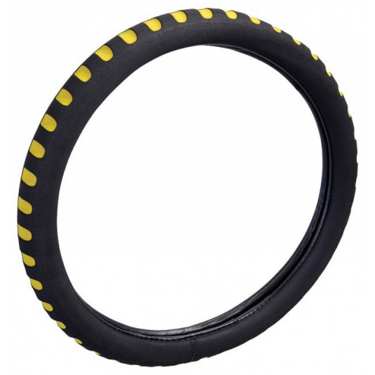 Husă pentru volan din spumă, galbenă 37-39cm