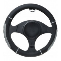Hușă volan 37-39cm gri/negru