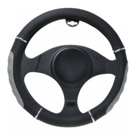 Hușă volan 37-39cm gri/negru
