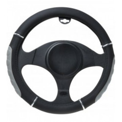 Hușă volan 37-39cm gri/negru