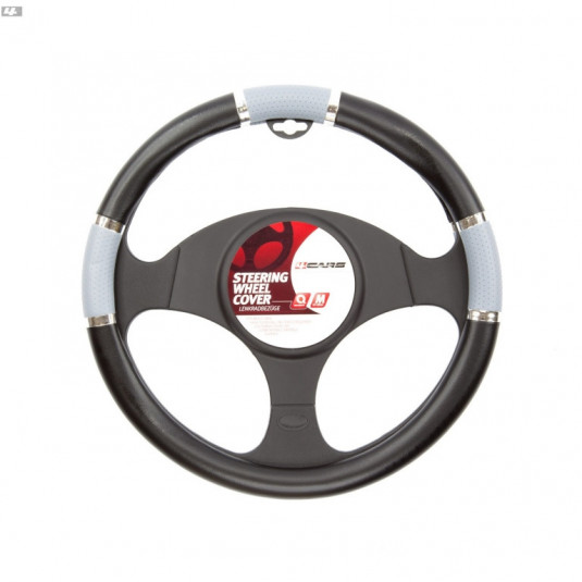 Husa volan SLIM 37-39 cm negru-gri