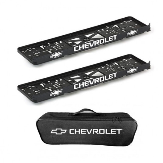2x podložky ŠPZ a taška CHEVROLET - sada