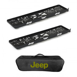 2x podložky ŠPZ a taška JEEP - sada