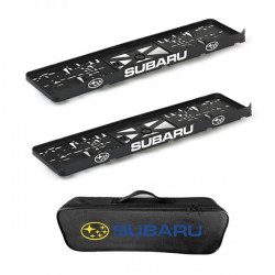 2x podložky ŠPZ a taška SUBARU- sada