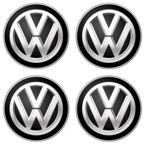 Autocolante cu rășină 3D VOLKSWAGEN negre 4 buc