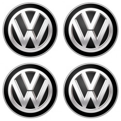 Autocolante cu rășină 3D VOLKSWAGEN negre 4 buc