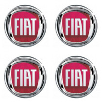 Autocolante din rășină 3D Fiat roșu 4buc