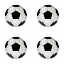 Autocolante din rășină 3D Fotbal (minge) 4buc