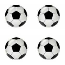 Autocolante din rășină 3D Fotbal (minge) 4buc