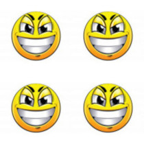 Autocolante din rasini 3D Smile 4 buc