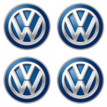 Autocolante cu rășină 3D Volkswagen albastru 4 buc