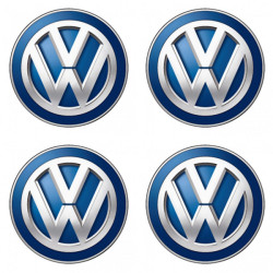 Autocolante cu rășină 3D Volkswagen albastru 4 buc