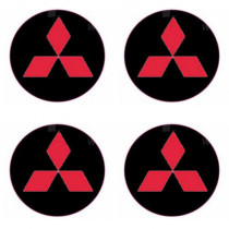 Autocolante cu rășină 3D Mitsubishi 4buc roșu
