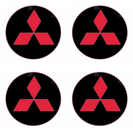 Autocolante cu rășină 3D Mitsubishi 4buc roșu