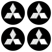 Autocolante din răşină 3D Mitsubishi 4buc