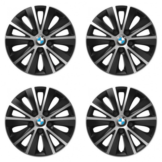 Capace jante BMW 16 RAPIDE argintiu și negru