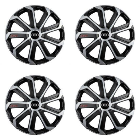 Capacele roților pentru Audi 14 Evo black&silver