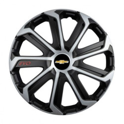 Ornamente butuc roată Chevrolet 16 Evo black&silver