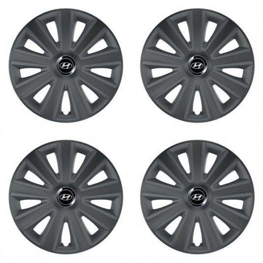 Capace de roată pentru Hyundai 15 Aviator carbon grafit