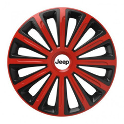 Capace roți pentru Jeep 16 TREND roșu și negru