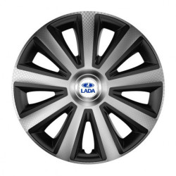 Capace pentru Lada 14 Aviator carbon argintiu&negru