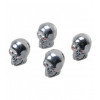 Set de capace decorative pentru ventile cu formă de Moarte în culoare argintie. Capace pentru ventile dau roților mașinii o înfățișare efectivă.