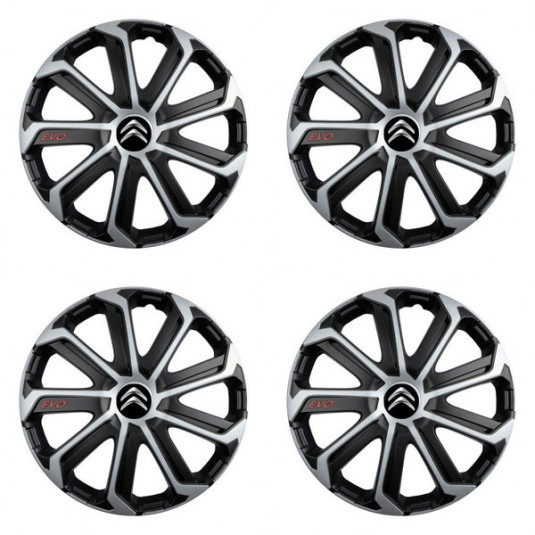 Capacele roţilor pentru Citroen 14 Evo black&silver
