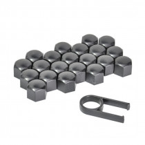 Capace șuruburi 17mm negre 21buc