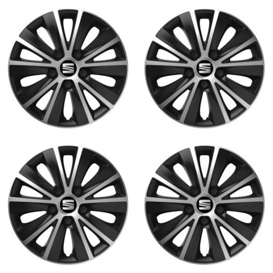 Capace pentru Seat 15 RAPIDE argintiu și negru