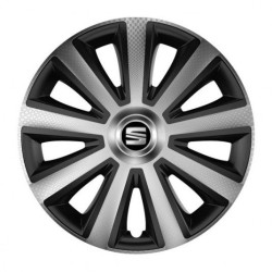 Capacele pentru Seat 16 Aviator carbon argintiu și negru