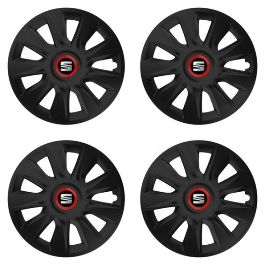Capace roţi pentru Seat 16 STRATOS RR black