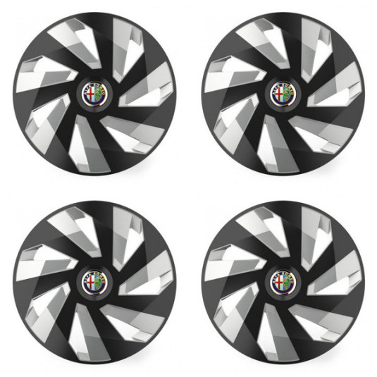 Capace pentru Alfa Romeo 14 Vector RC negru și argintiu