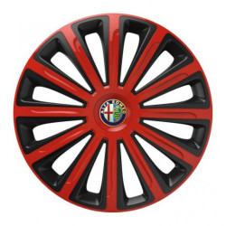 Capacele roții pentru Alfa Romeo 15 TREND roșu și negru